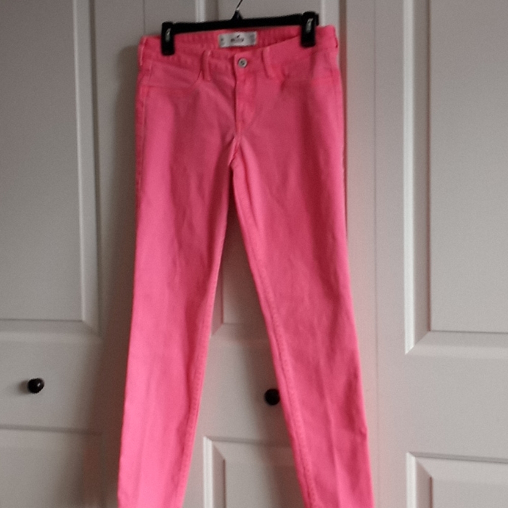 Hollister Women's Vivid Pink Skinny Jeans